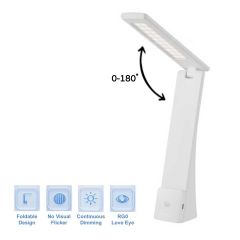 Philips โคมไฟอ่านหนังสือ ฟิลิปส์ Jabiru LED Desk Lamp 4.5W White สีขาว 66016