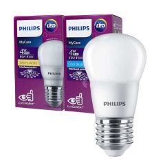 Philips หลอดไฟฟิลิปส์ LED Bulb MyCare 4W ขั้ว E27 (ทรง P45 หลอดปิงปอง)