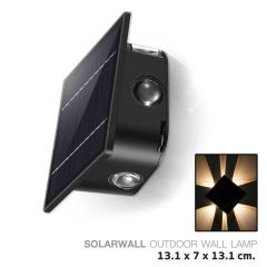 โคมไฟติดผนัง โซล่าเซลล์ 6W SLP SolarOn OutDoor 6W2CT-RAD