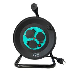 Vox Nova Series ล้อเก็บสายไฟ ปลั๊กพ่วง VCT 3x1.5 ยาว 20 เมตร ว๊อกซ์ Cable Reel HQ-20 (20 เมตร) 