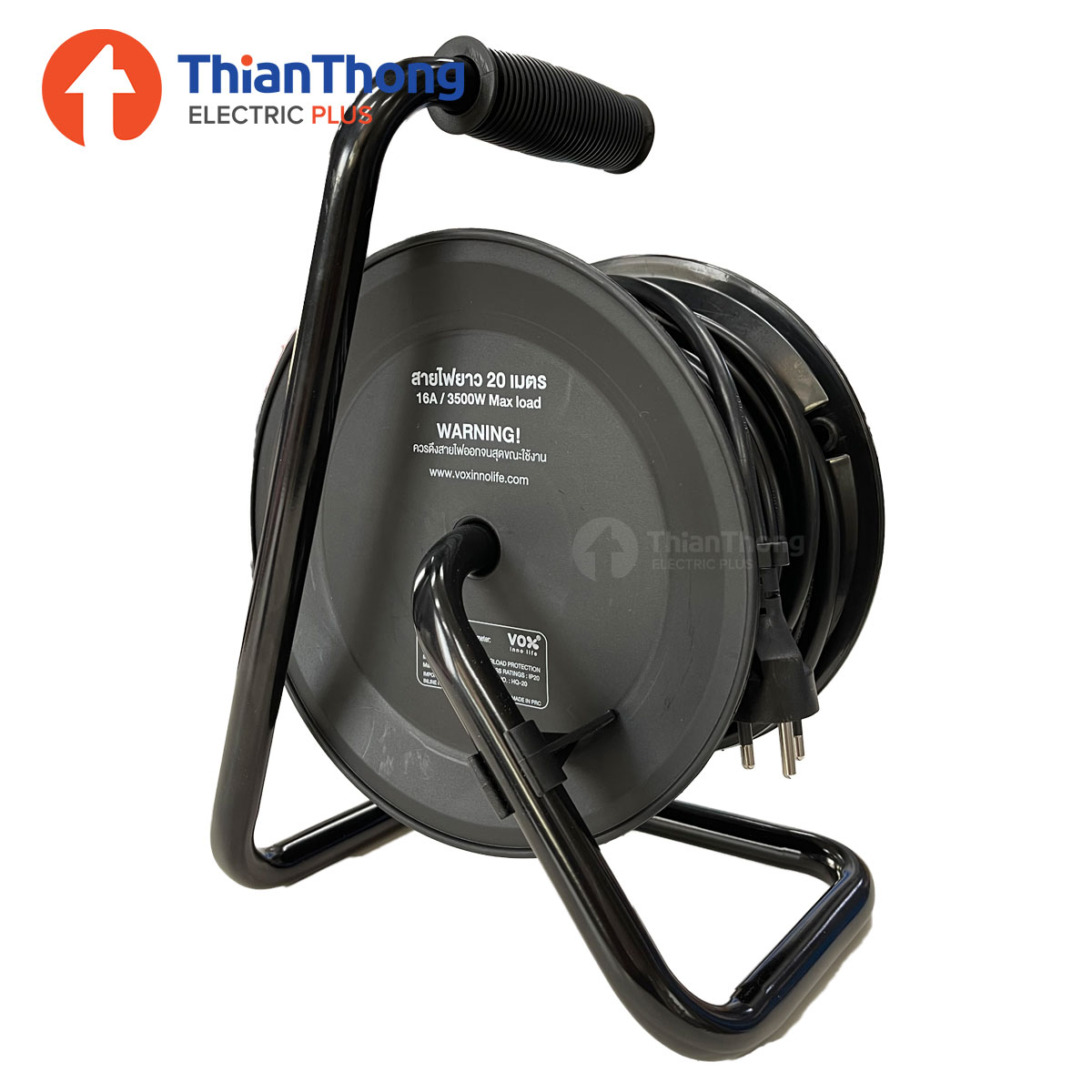 Vox Nova Series ล้อเก็บสายไฟ ปลั๊กพ่วง VCT 3x1.5 ยาว 20 เมตร ว๊อกซ์ Cable Reel HQ-20 (20 เมตร) 