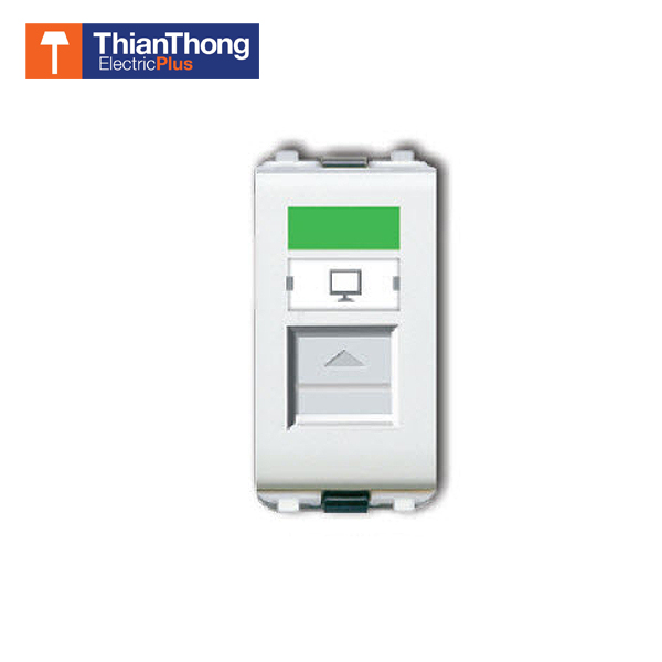 Schneider อะแดปเตอร์สำหรับเต้ารับคอมพิวเตอร์ พร้อมม่านปิด ชไนเดอร์ Data Socket Adapter 3031RJS-EX