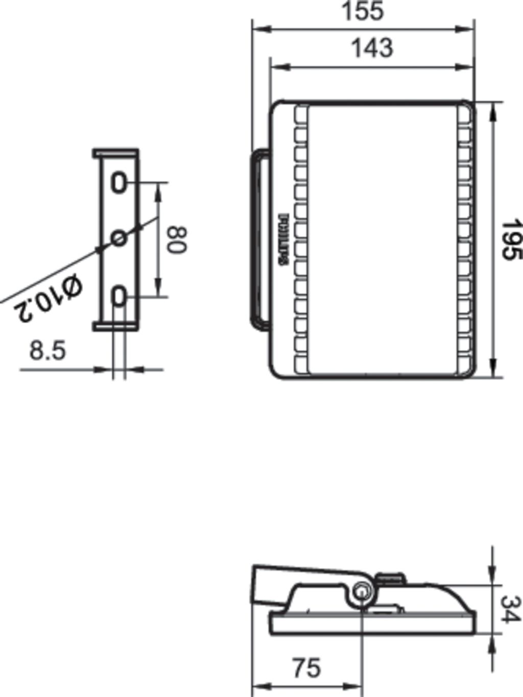 Philips SmartBright LED Floodlight BVP171 สปอร์ตไลท์ แอลอีดี ฟิลิปส์ BVP171 30W