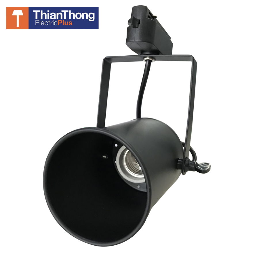 โคมไฟติดราง STW Track Light E27 ทรงกระบอก สีดำ Cylinder Track Light Head Black