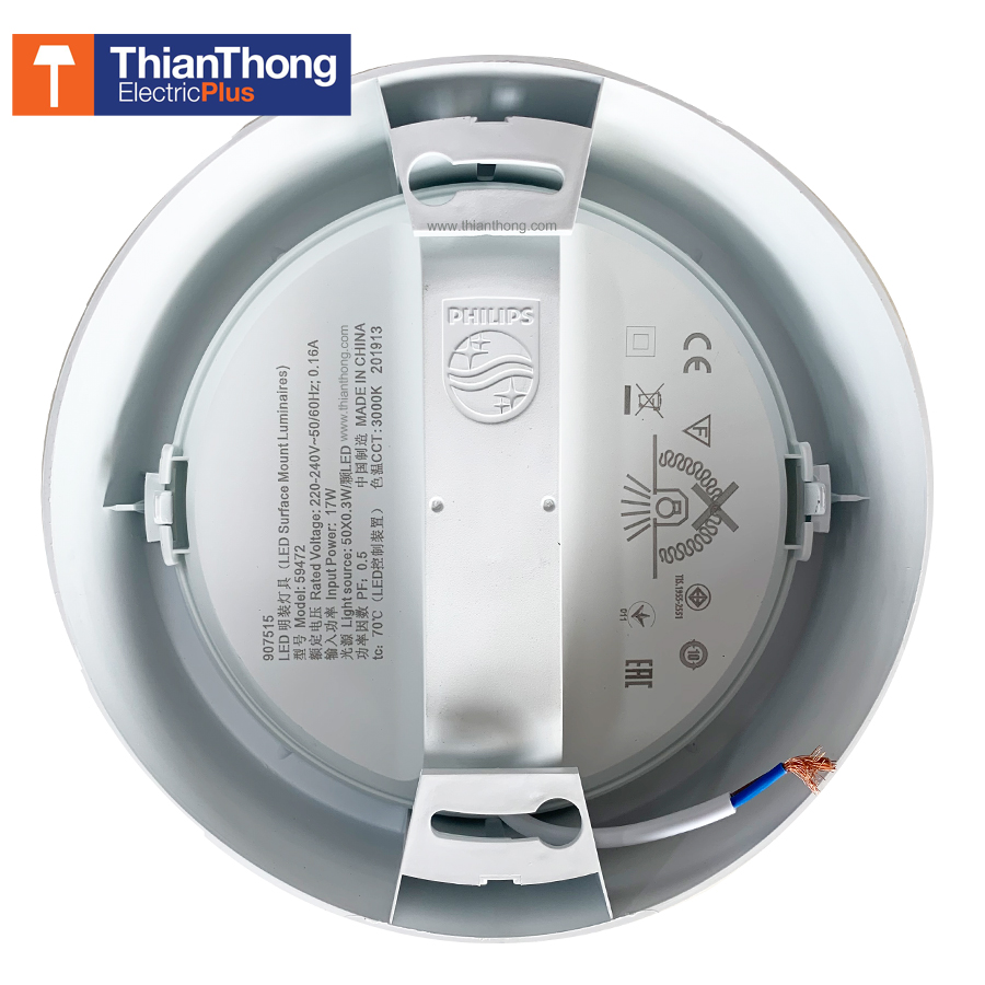 Philips ดาวน์ไลท์กลม ติดลอย ฟิลิปส์ Meson 150 Gen 3 Surface Mounted LED 6 นิ้ว 59472 17W