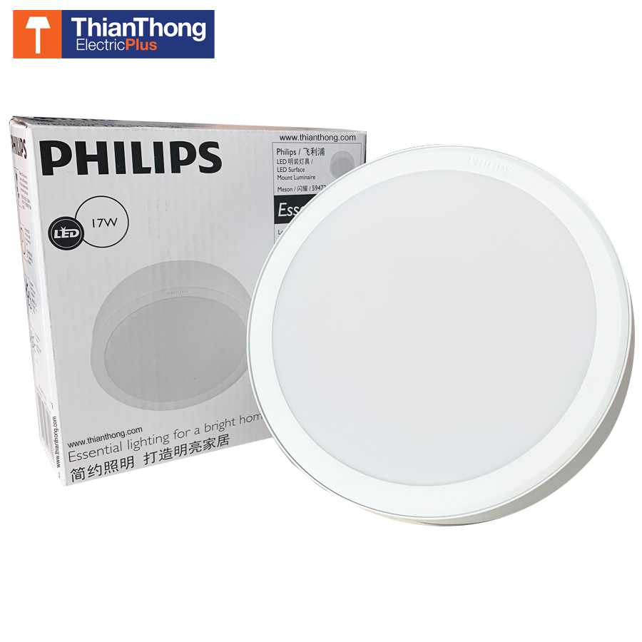 Philips ดาวน์ไลท์กลม ติดลอย ฟิลิปส์ Meson 150 Gen 3 Surface Mounted LED 6 นิ้ว 59472 17W