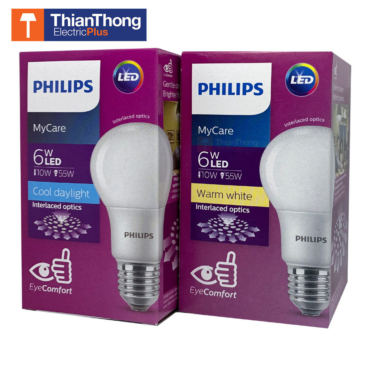 Philips หลอดไฟ ฟิลิปส์ MyCare LED Bulb 6W E27