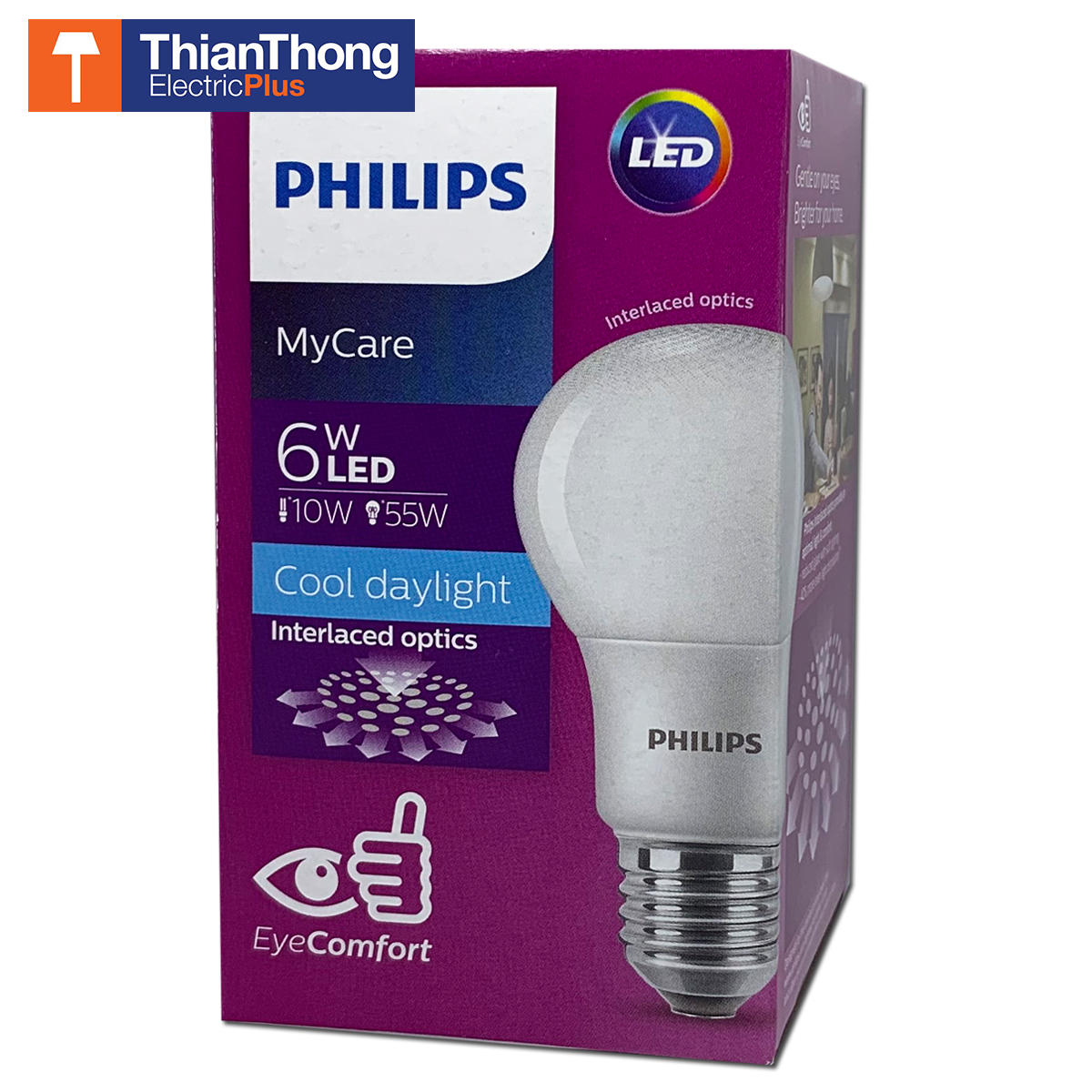 Philips หลอดไฟ ฟิลิปส์ MyCare LED Bulb 6W E27